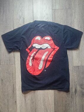 Vintage The Rolling Stones Tongue Logo Graphic T-Shirt Men´s Medium Black 2015